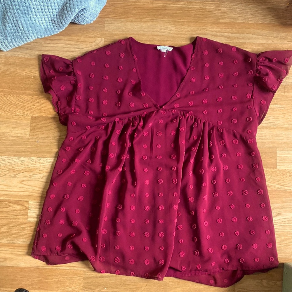 Amazing Lace Boutique, Babydoll Blouse. Size XL